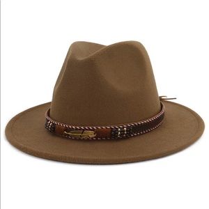 “THE JACKSON” Wide Brim Fedora with Feather